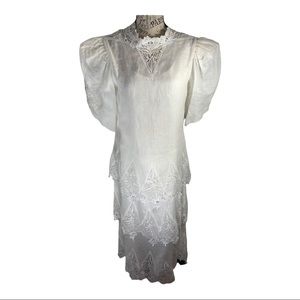 Vintage Neiman Marcus Capriccio by Digna Linen 2 Piece Dress